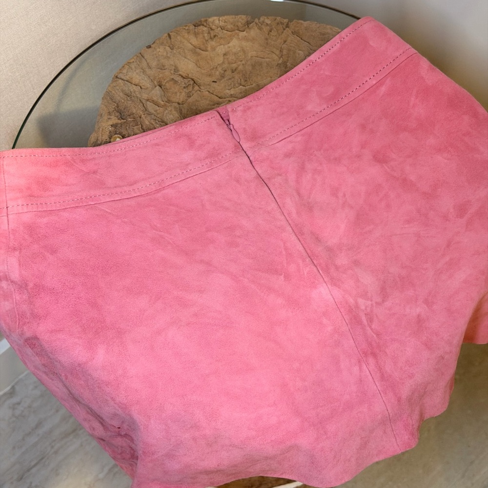 Reformation Suede Devon Lee Layla Low Waist Suede Mini Skirt - Picture 3 of 5